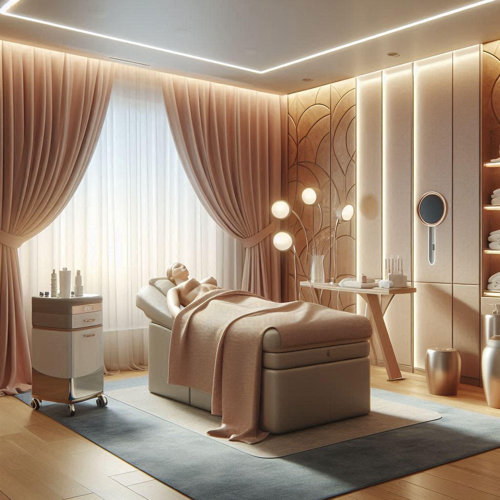 피부,체형관리 샵 배경