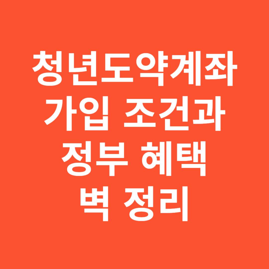 청년도약계좌 가입 조건, 정부 혜택