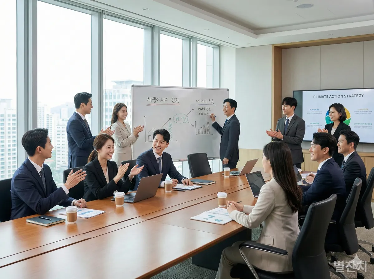 기업의 ESG 전환 전략 회의