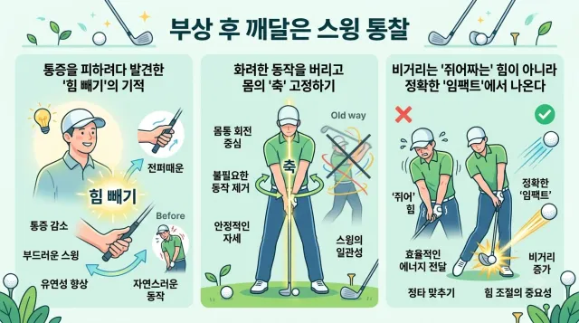 부상후 깨달은 스윙 메커니즘 에 대한 설명 이미지