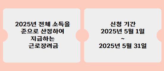 2025 근로장려금 정기 신청 대상자 지급일 최대 330만원?