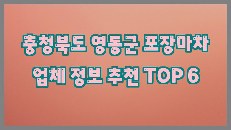 충청북도 영동군 포장마차