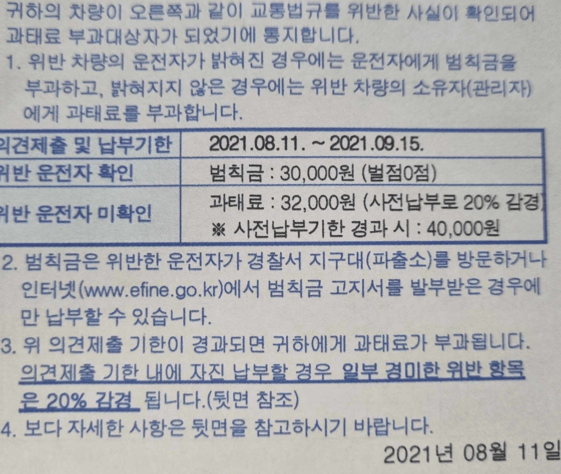 속도위반-범칙금