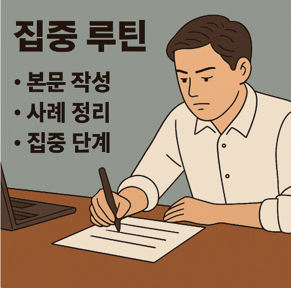 집중 루틴- 하루 글쓰기 흐름을 점검하는 과정