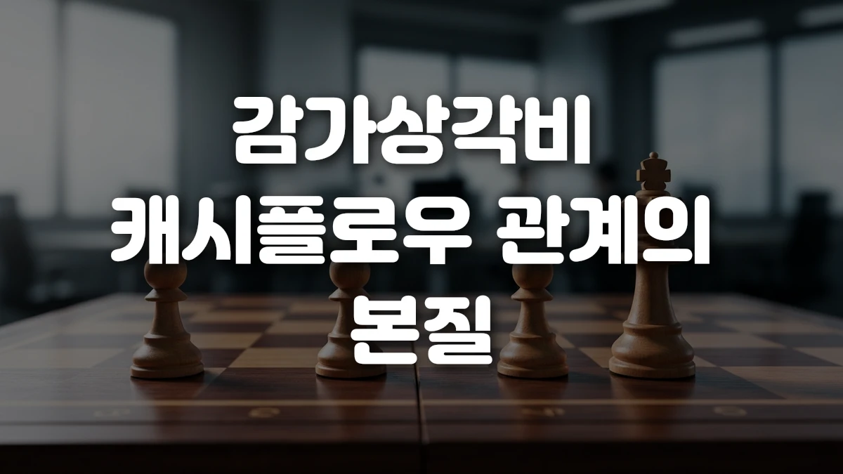 감가상각비 캐시플로우 관계의 본질