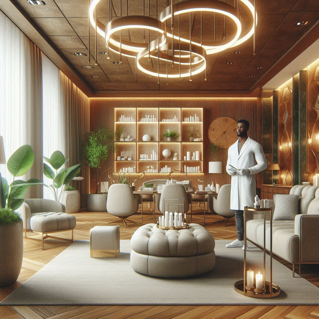 피부,체형관리 샵 배경