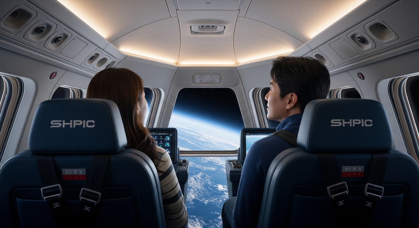 a commercial suborbital spaceplane cabin