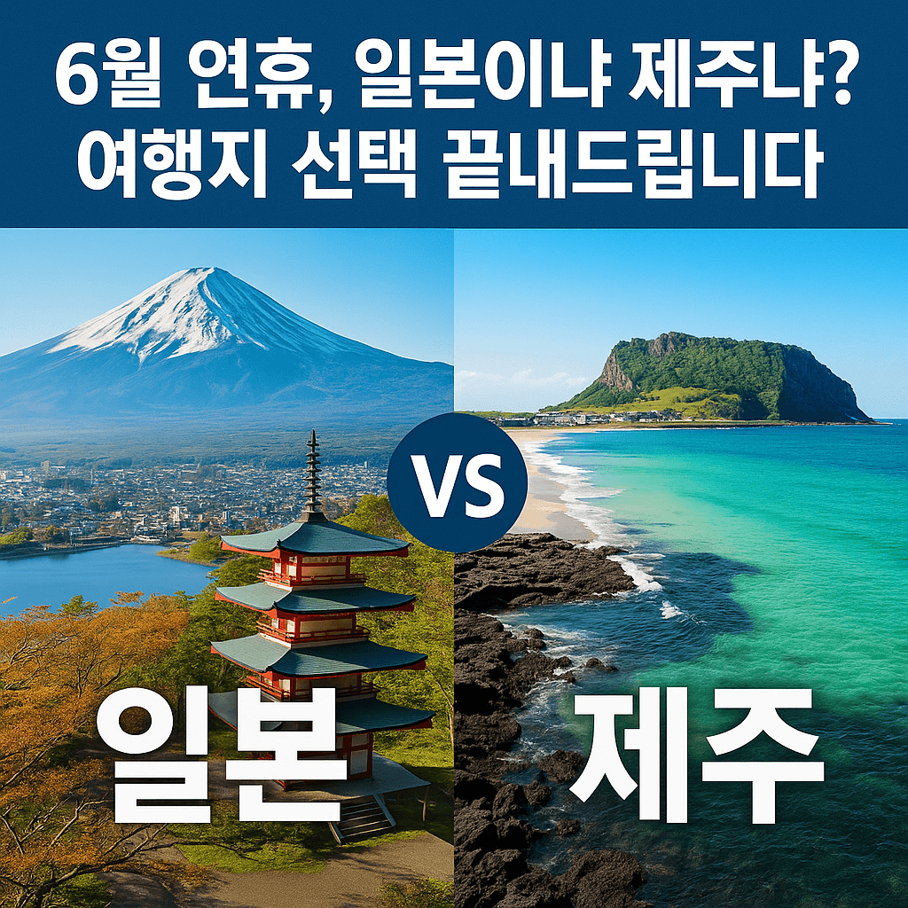 6월 연휴 일본 여행 vs 제주도 여행 어디로 가야 할까