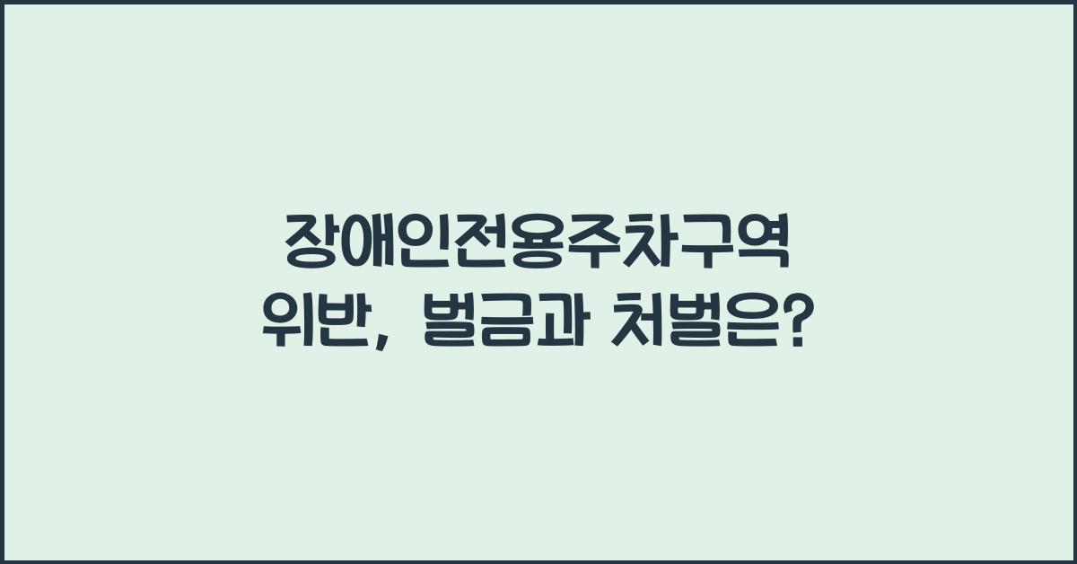 장애인전용주차구역 위반