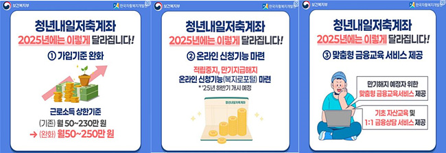 출처: 자활정보시스템 자산형성포털 '청년내일저축계좌 2025년 달라진 신청조건'썸네일