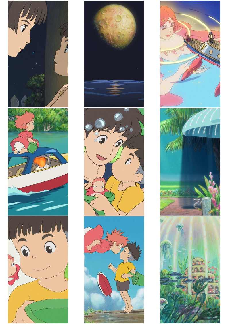 벼랑위의 포뇨 배경화면, 지브리 컴퓨터 아이패드 아이폰 고화질