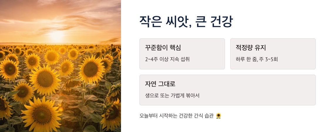 해바라기 씨 큰 건강