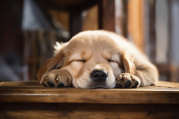 강아지 배를 바닥에 대고 자는 자세