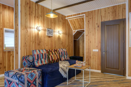 벽면 나무 인테리어