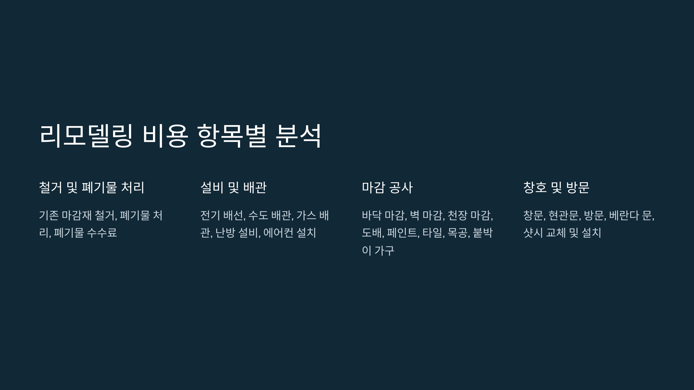 아파트 리모델링 비용