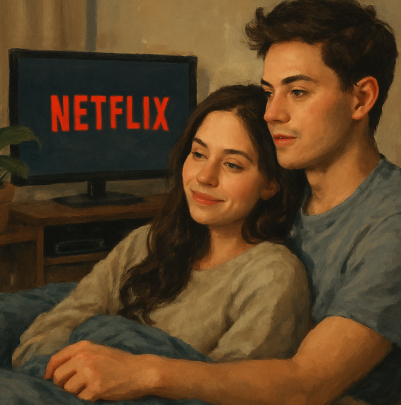 넷플릭스 보는 연인