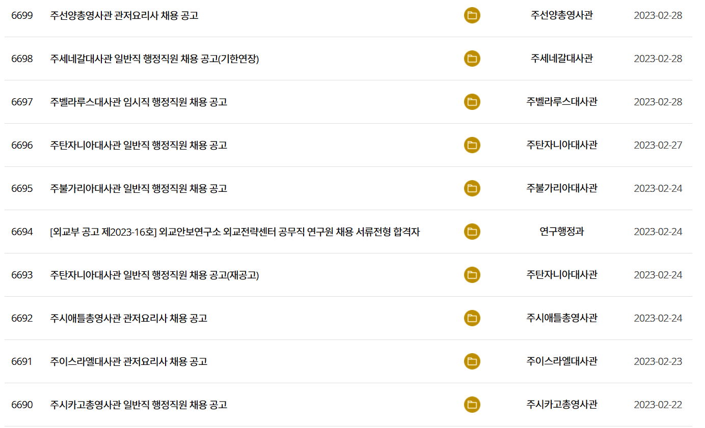 외교부 채용공고2