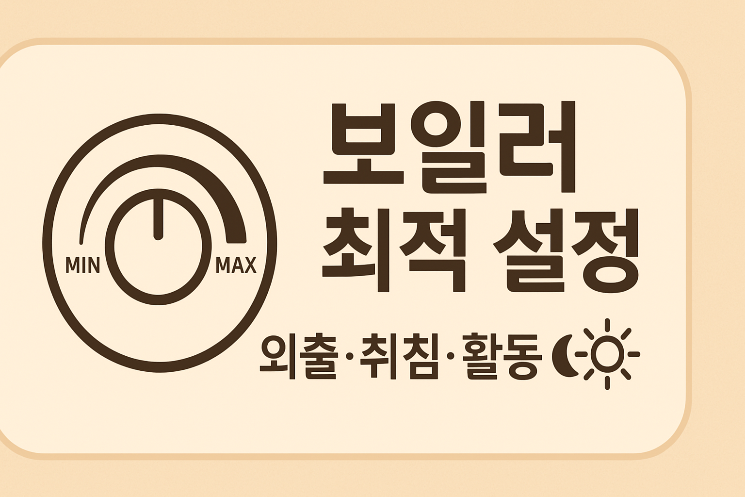 겨울 보일러 외출&middot;난방 최적 설정 인포그래픽