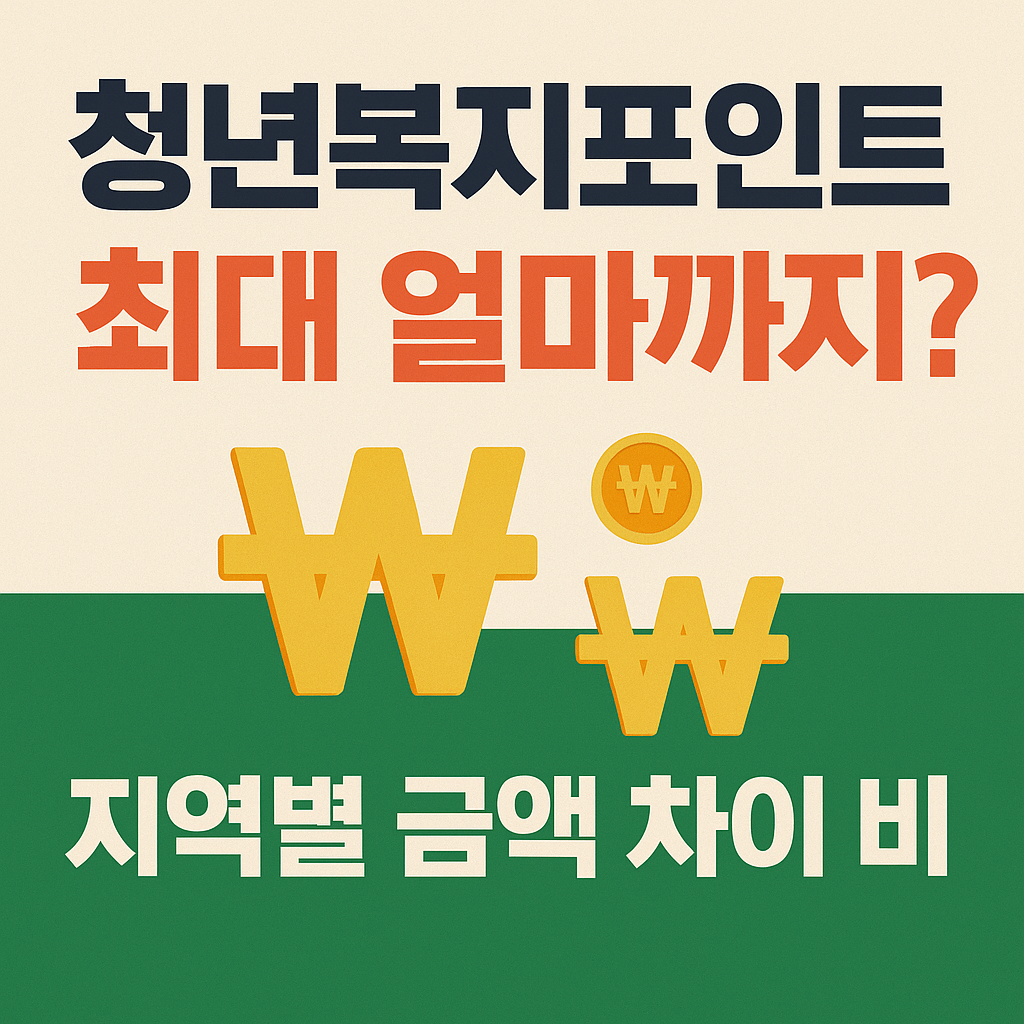 청년복지포인트 최대 얼마까지? 지역별 금액 차이 비교