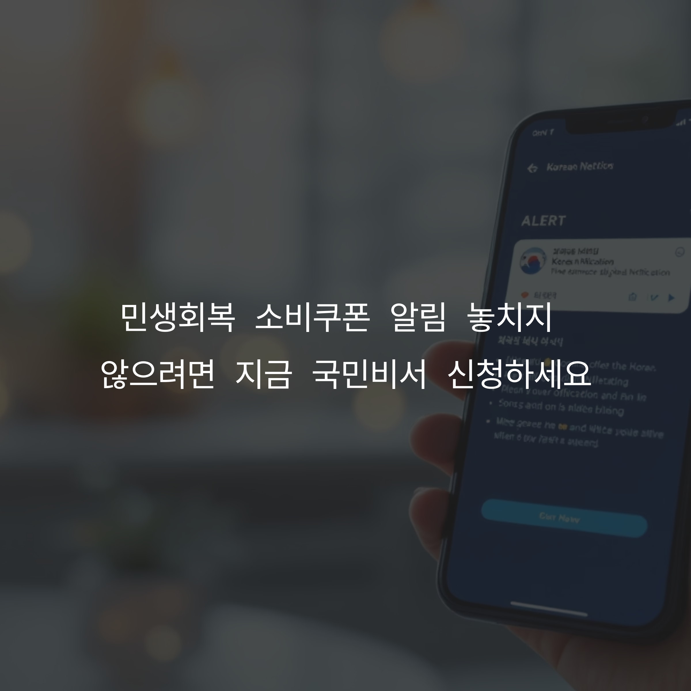국민비서 알림서비스 신청하고 소비쿠폰 정보 미리 챙기세요