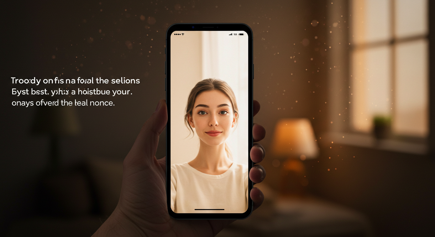 AI 보정으로 셀카가 감성적으로 변하는 장면