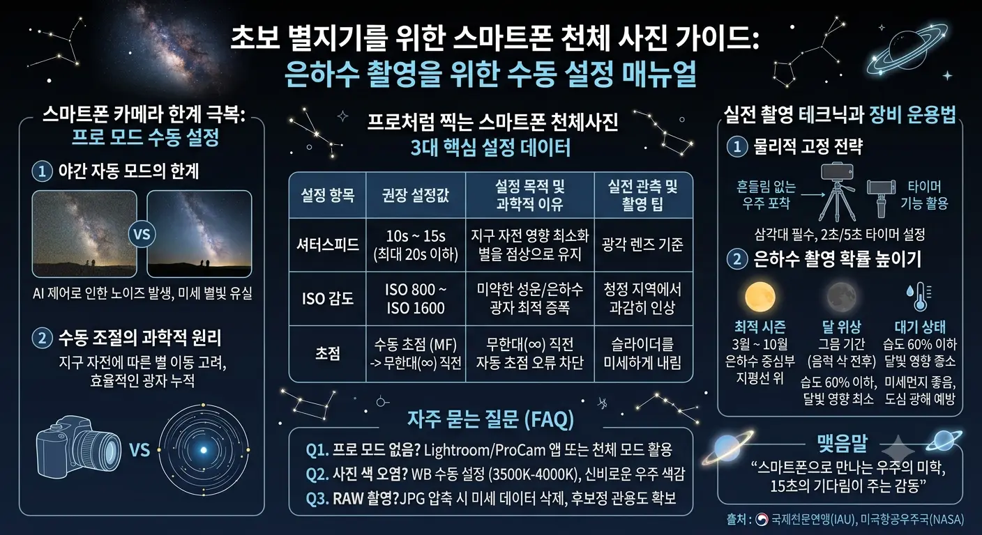 초보 별지기를 위한 스마트폰 천체 사진 가이드