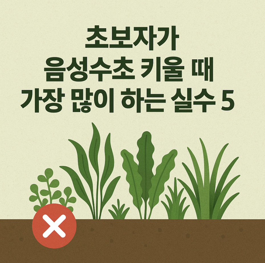 초보자가 음성수초 키울 때 가장 많이 하는 실수 5가지
