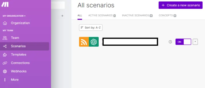 메이크 시나리오 작성
