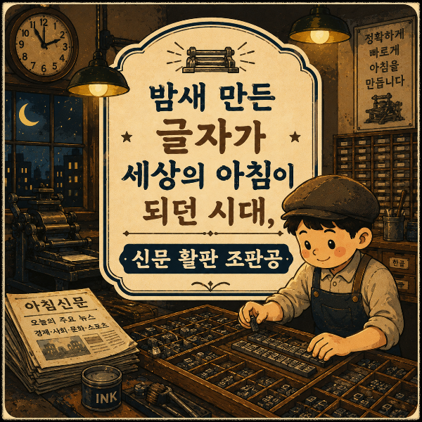 밤새 만든 글자가 세상의 아침이 되던 시대, 신문 활판 조판공