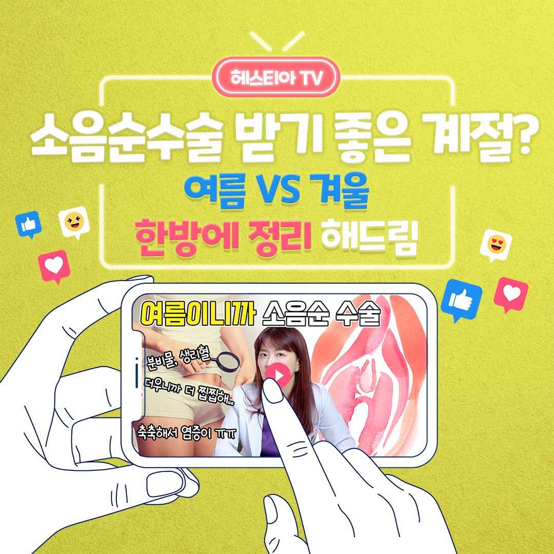 여름에 소음순성형? 수술 전 제모 필수? 소음순수술의 모든 것!