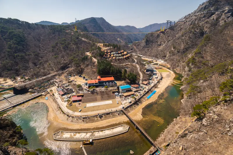 출렁다리에서 내려다 본 모습