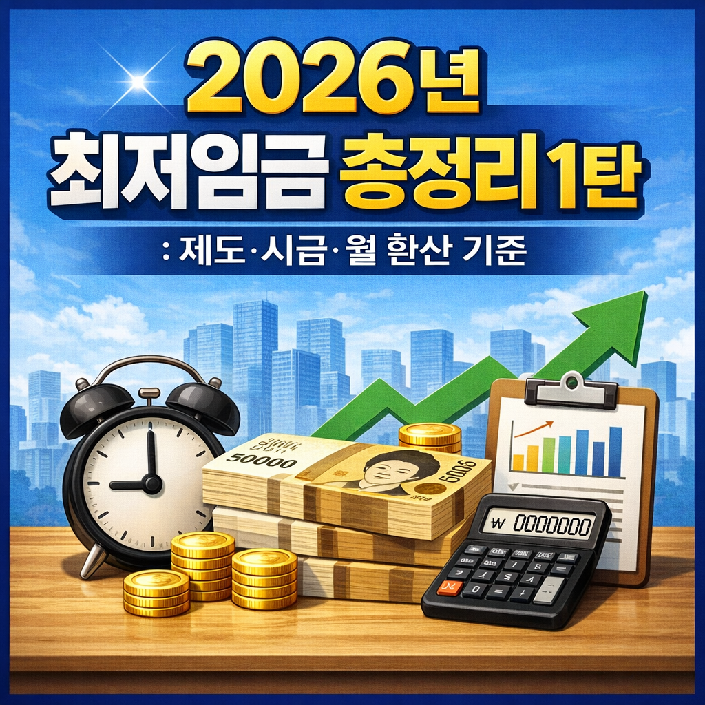 2026년 최저임금 총정리 1탄 : 제도&middot;시급&middot;월 환산 기준