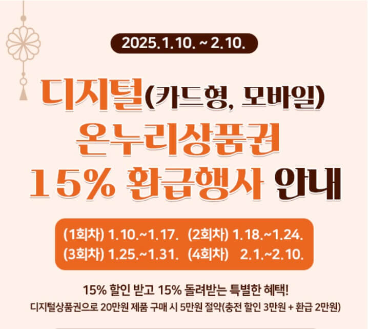 온누리상품권 할인 혜택 환급 구매방법 사용처