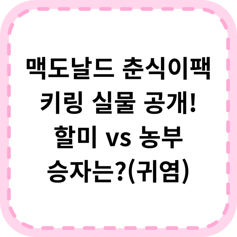 맥도날드 춘식이 패키지, 맛과 굿즈 후기