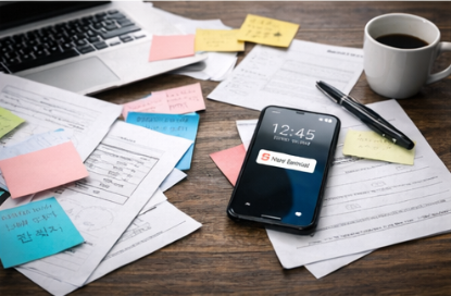 여러 업무를 나타내는 사진