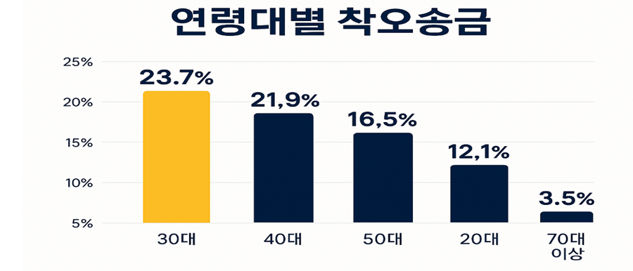 연령대별 착오송금 비율사진
