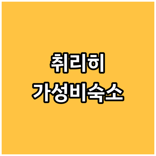 취리히 여행객 필독! 가성비 & 위치
