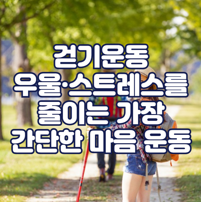 걷기운동, 우울&middot;스트레스를 줄이는 가장 간단한 마음 운동