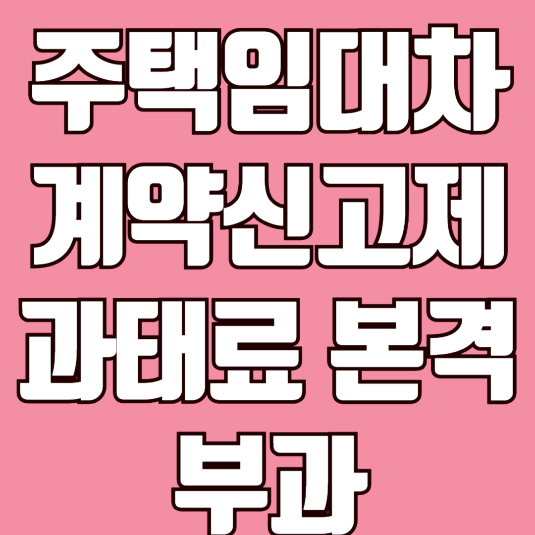 주택 임대차계약 신고제 과태료 부과