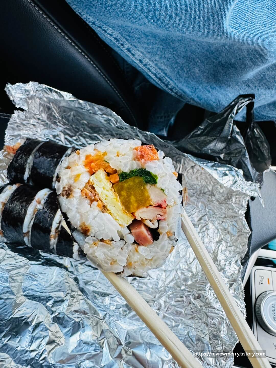 김밥 단면사진