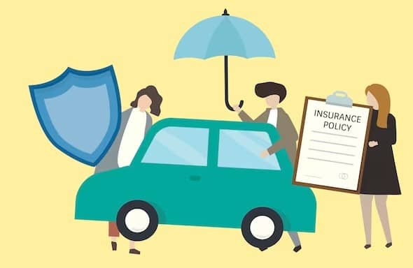 원데이 자동차 보험 일러스트 모습