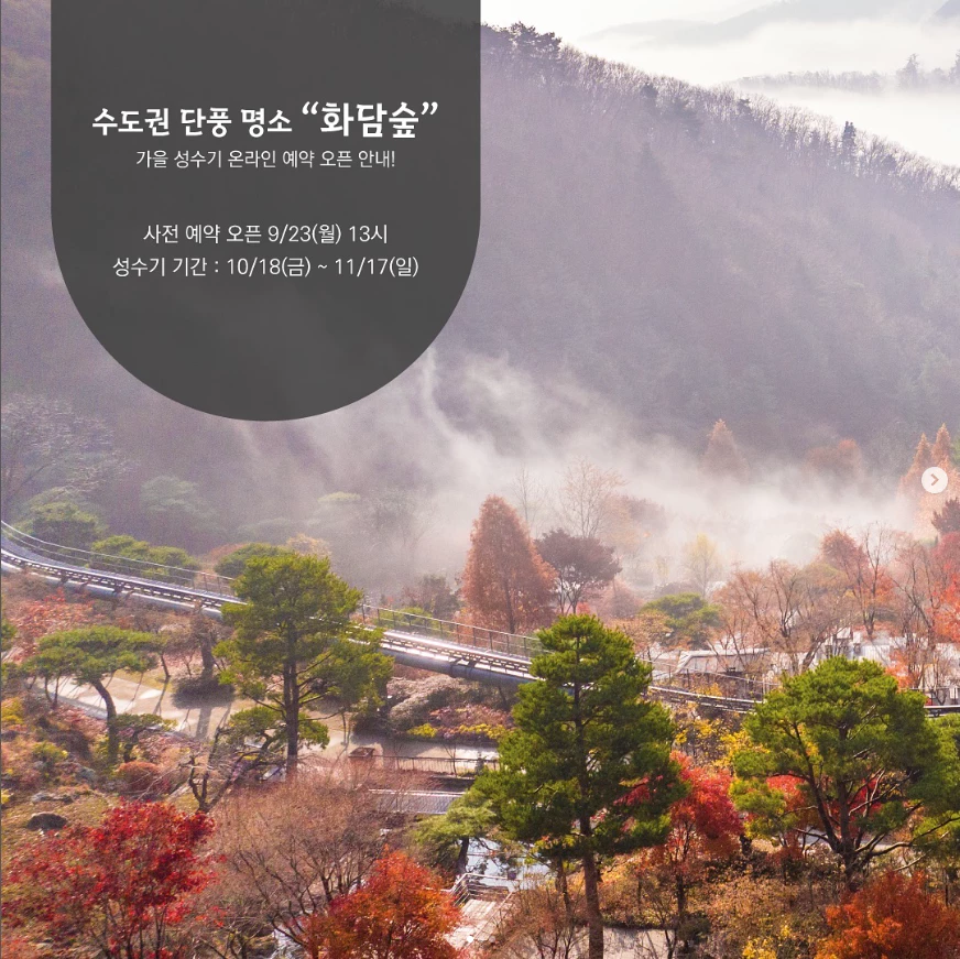 수도권 단풍 명소 화담숲 이미지