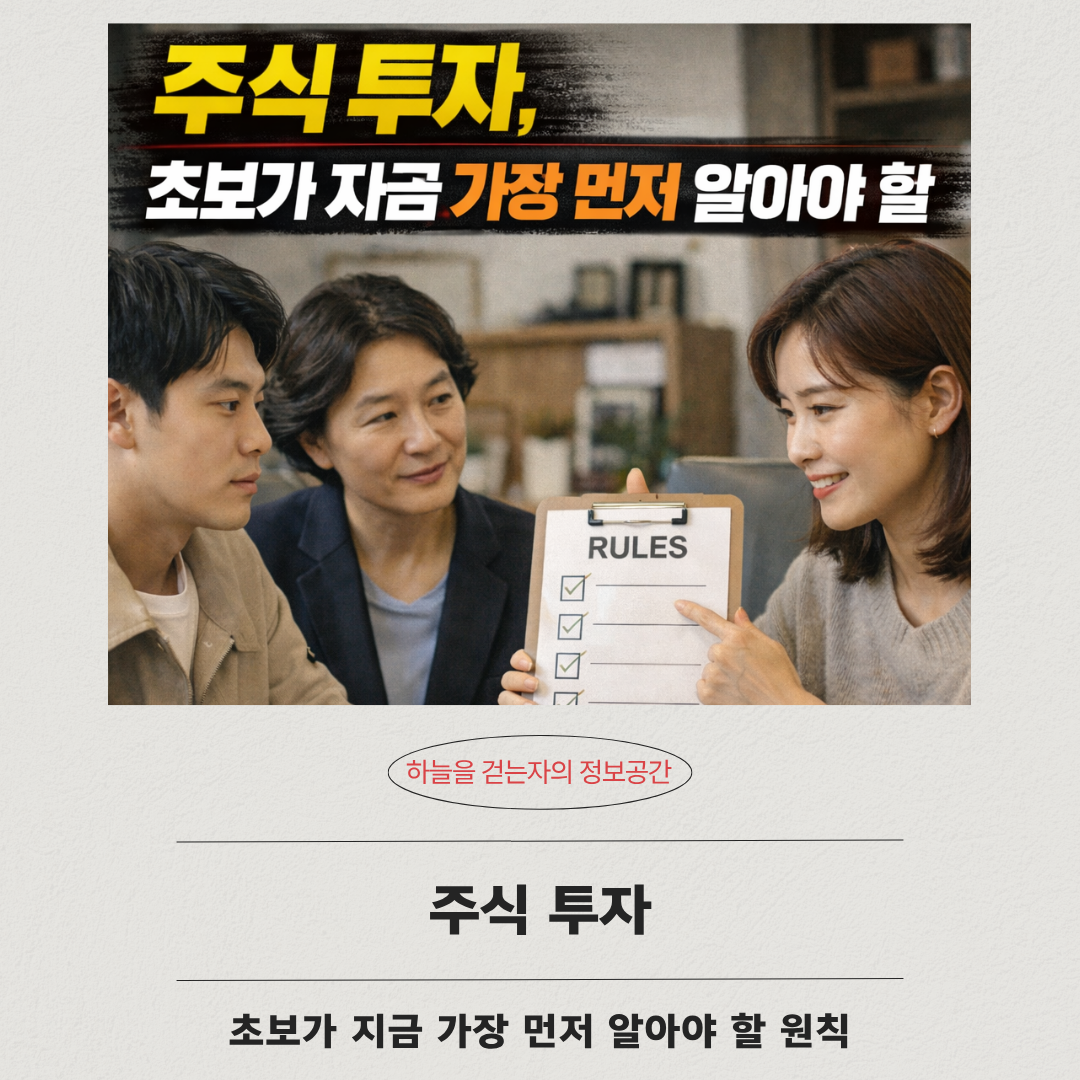 주식 투자, 초보가 지금 가장 먼저 알아야 할 원칙
