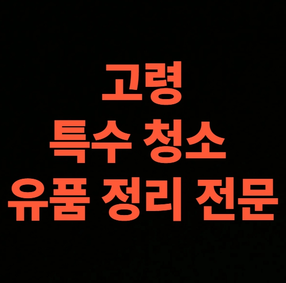 고령 고독사청소 업체