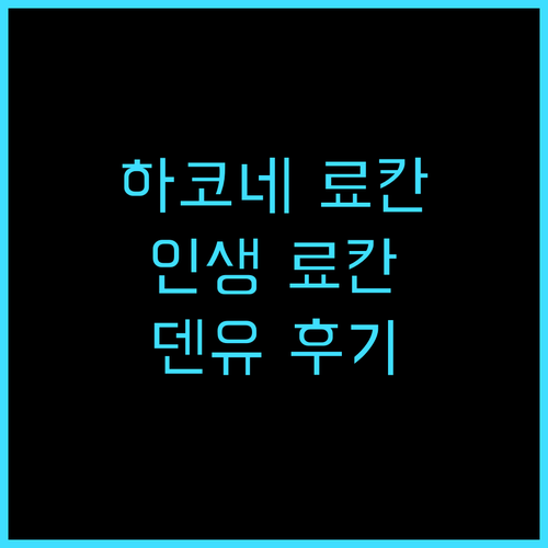 하코네 고와키엔 덴유 추천 후기 인생..