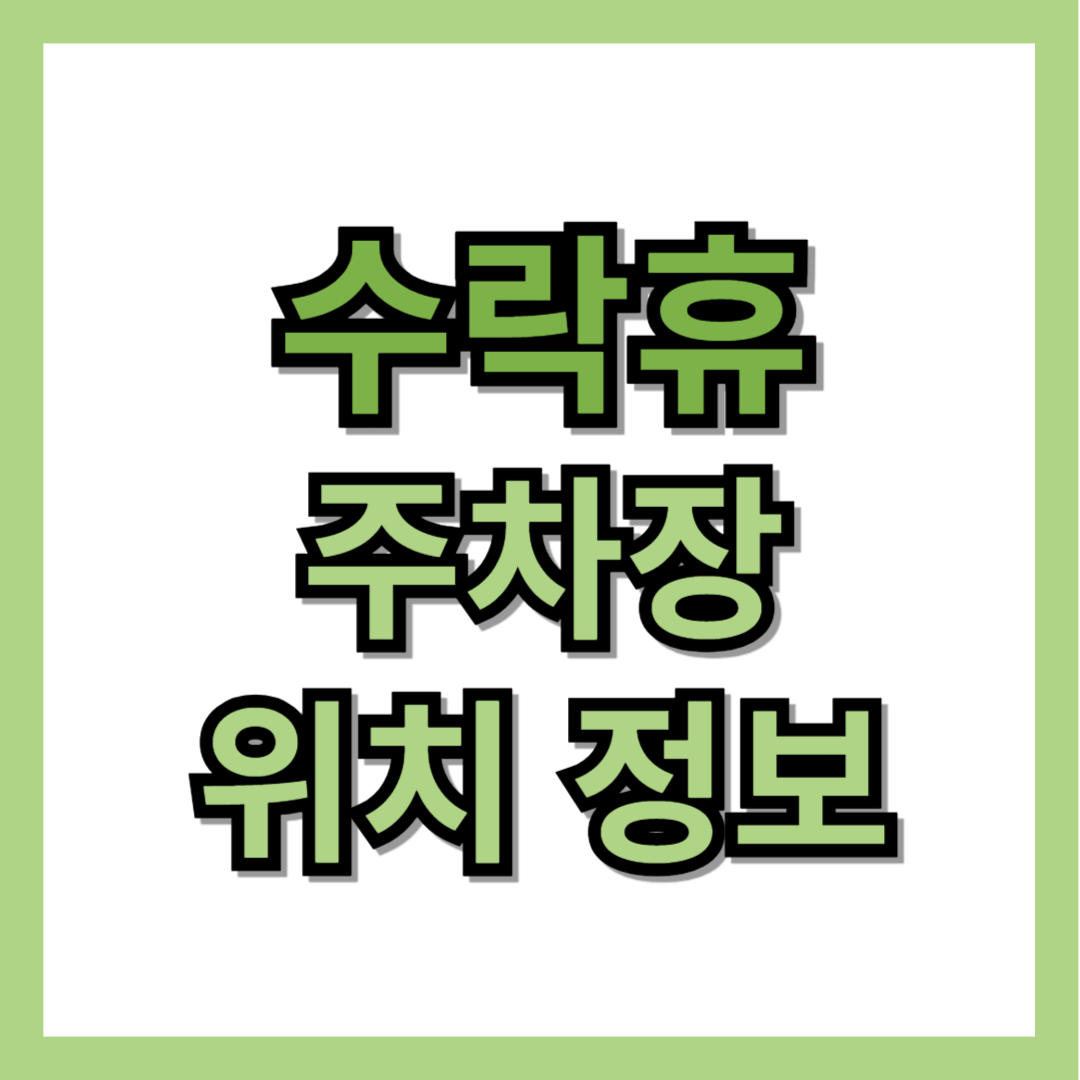 수락휴 주차장 위치 정보
