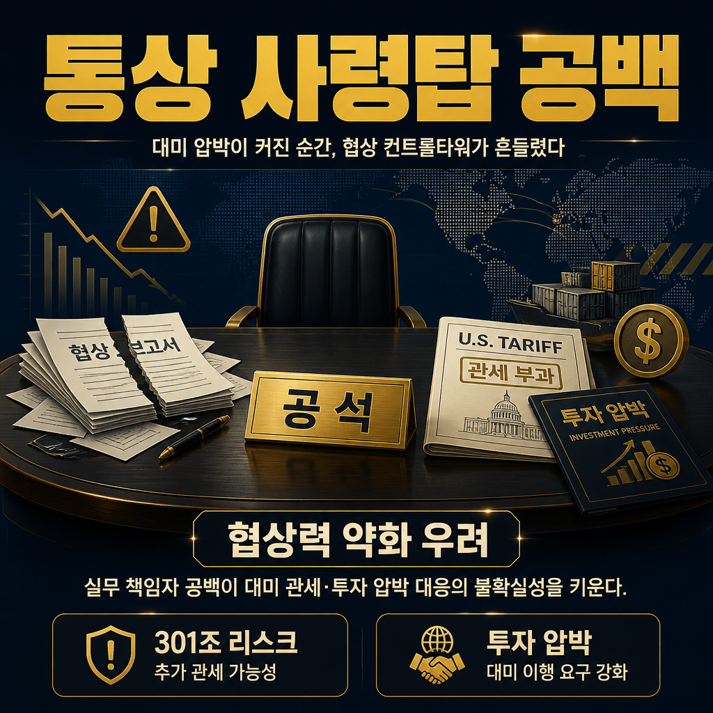 통상 사령탑 공백