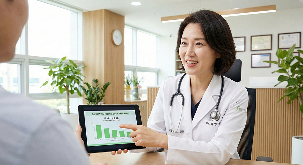 의사설명, 정상배변범위, 의학적기준, 주3회하루3회, 장건강가이드, 배변빈도