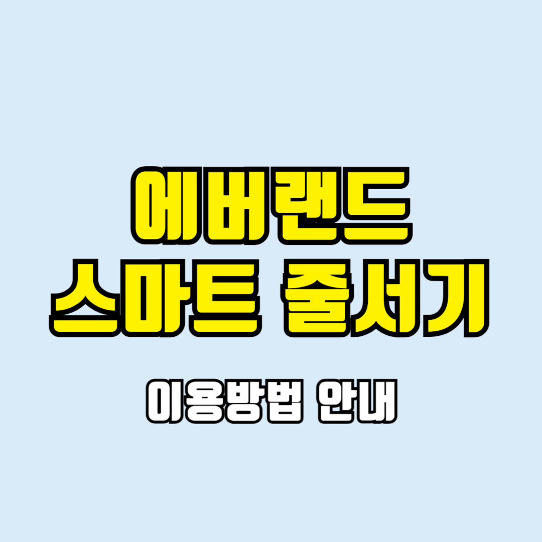 에버랜드 스마트줄서기