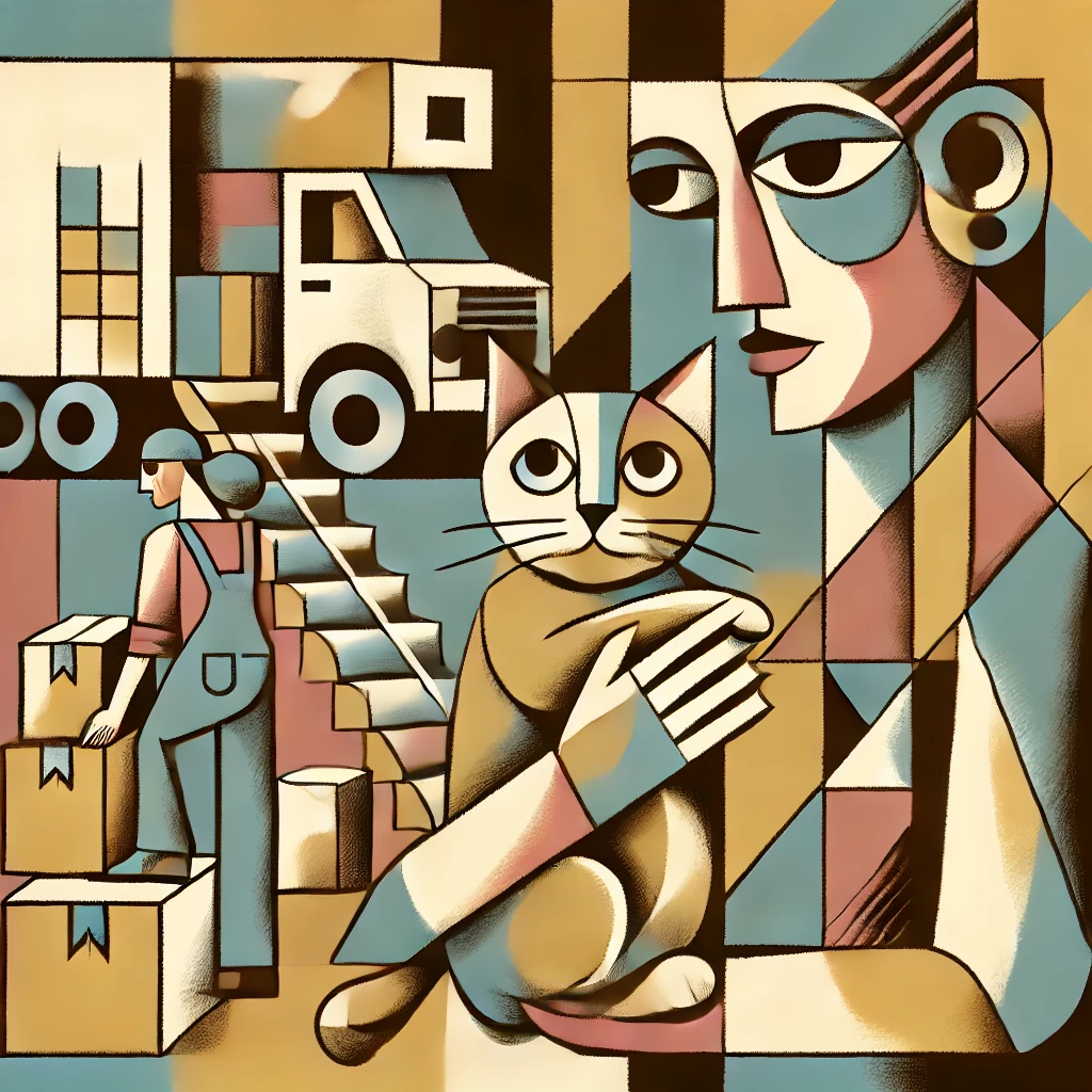 반려묘와 이사 관련 이미지